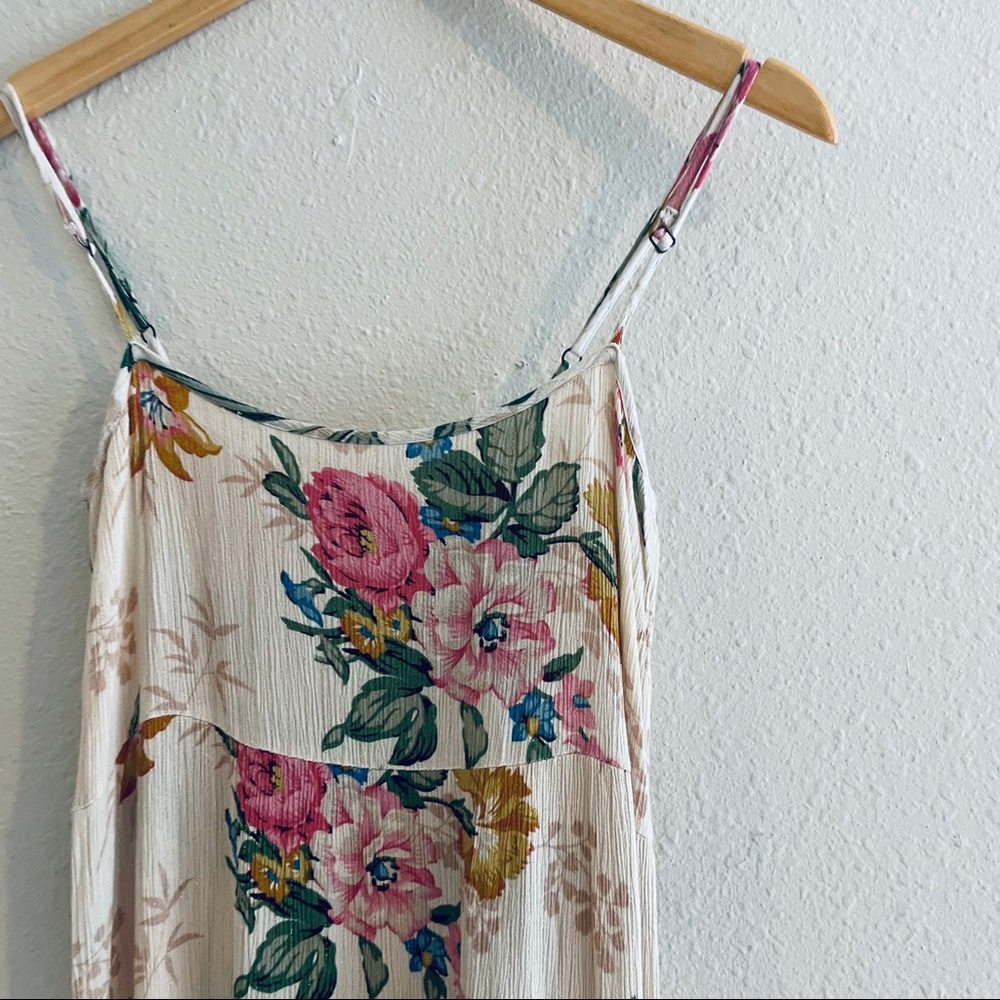 Auguste The Label Cream Floral Midi Dress with Pink & Green Bouquet - Picture 2 of 6